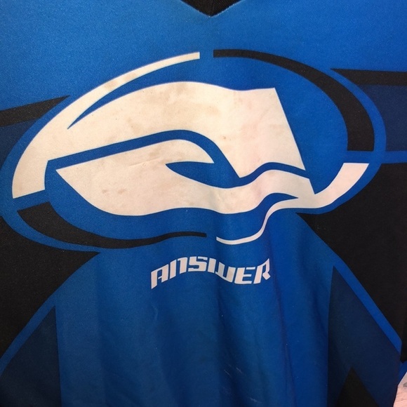AnswerRacing jersey blue and black long sleeve syncron jersey medium dirt bike - Picture 3 of 7